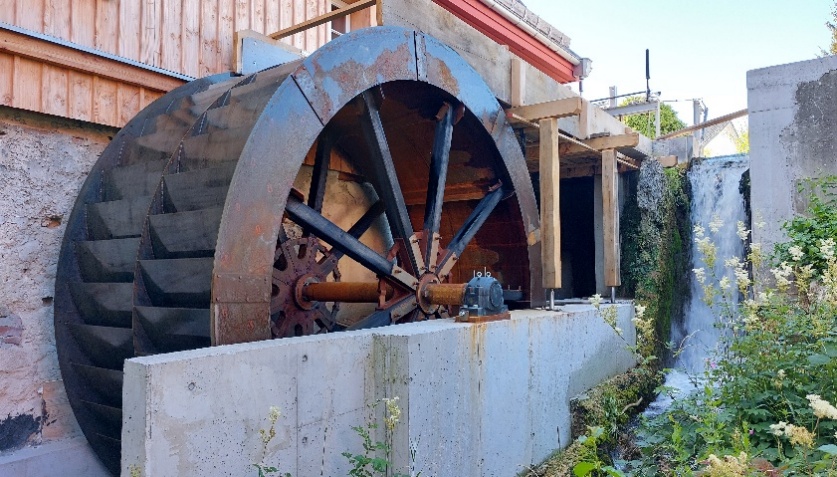 Wasserradanlage am Mühlenzulauf